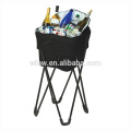 Pop-Up Tailgating Cooler amovible et pliable Support de glacière portable avec pieds en métal et housse 100% polyester